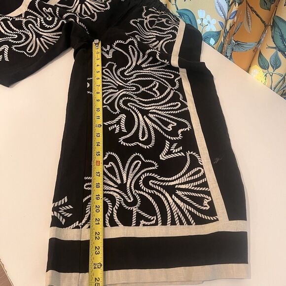 Women's ANTHROPOLOGIE Black Linen Blend Somerset Wide Leg Crop Pants Size Medium - Picture 11 of 11